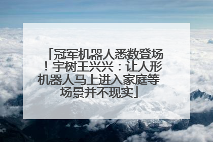 冠军机器人悉数登场！宇树王兴兴：让人形机器人马上进入家庭等场景并不现实