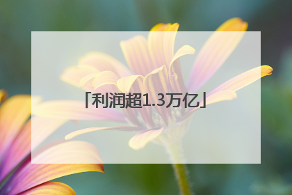 利润超1.3万亿