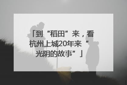 到“稻田”来，看杭州上城20年来“光阴的故事”