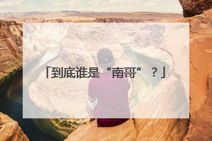 到底谁是“南哥”？