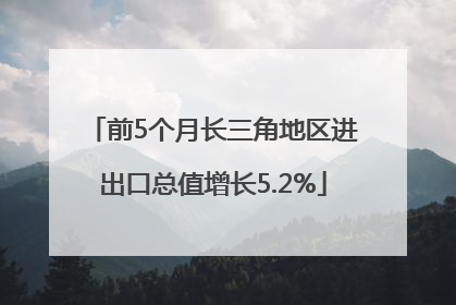 前5个月长三角地区进出口总值增长5.2%
