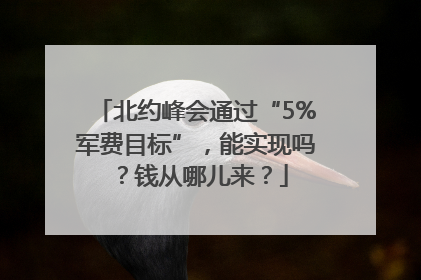 北约峰会通过“5%军费目标”，能实现吗？钱从哪儿来？