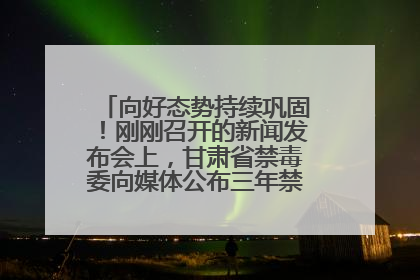 向好态势持续巩固！刚刚召开的新闻发布会上，甘肃省禁毒委向媒体公布三年禁毒工作“成绩单”