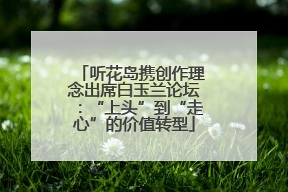 听花岛携创作理念出席白玉兰论坛：“上头”到“走心”的价值转型