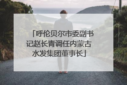 呼伦贝尔市委副书记赵长青调任内蒙古水发集团董事长