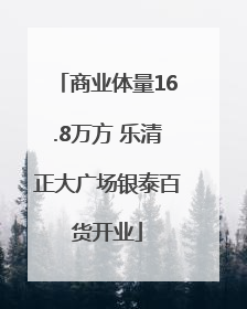 商业体量16.8万方 乐清正大广场银泰百货开业