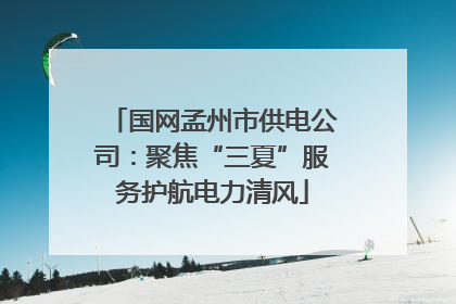 国网孟州市供电公司：聚焦“三夏”服务护航电力清风