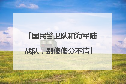 国民警卫队和海军陆战队，别傻傻分不清