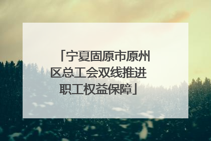 宁夏固原市原州区总工会双线推进职工权益保障