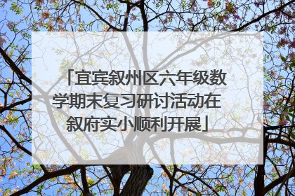 宜宾叙州区六年级数学期末复习研讨活动在叙府实小顺利开展