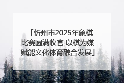 忻州市2025年象棋比赛圆满收官 以棋为媒赋能文化体育融合发展