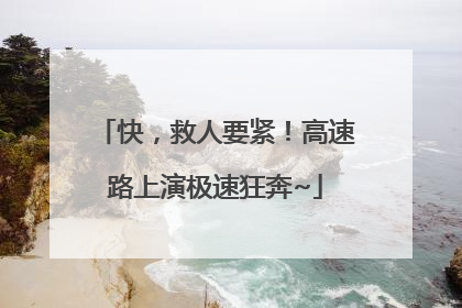 快，救人要紧！高速路上演极速狂奔~