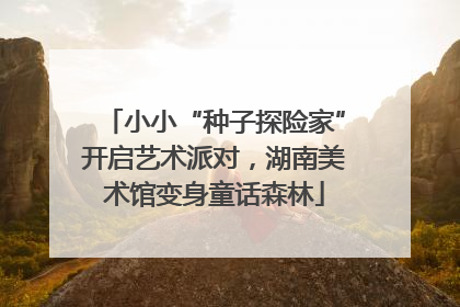小小“种子探险家”开启艺术派对，湖南美术馆变身童话森林