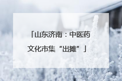 山东济南：中医药文化市集“出摊”