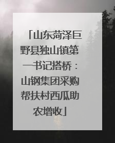 山东菏泽巨野县独山镇第一书记搭桥：山钢集团采购帮扶村西瓜助农增收