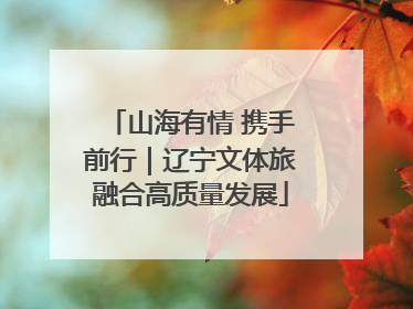山海有情 携手前行｜辽宁文体旅融合高质量发展