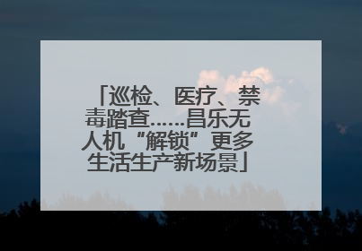 巡检、医疗、禁毒踏查……昌乐无人机“解锁”更多生活生产新场景
