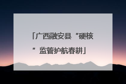 广西融安县“硬核”监管护航春耕