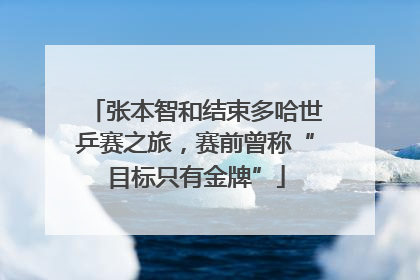 张本智和结束多哈世乒赛之旅，赛前曾称“目标只有金牌”