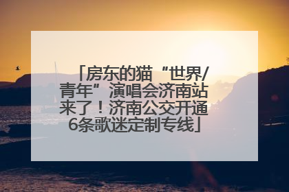 房东的猫“世界/青年”演唱会济南站来了！济南公交开通6条歌迷定制专线