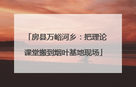 房县万峪河乡：把理论课堂搬到烟叶基地现场
