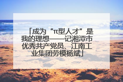 成为“π型人才”是我的理想——记湘潭市优秀共产党员、江南工业集团劳模杨斌