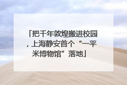 把千年敦煌搬进校园，上海静安首个“一平米博物馆”落地