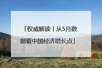 权威解读丨从5月数据看中国经济增长点