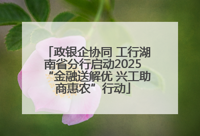 政银企协同 工行湖南省分行启动2025“金融送解优 兴工助商惠农”行动