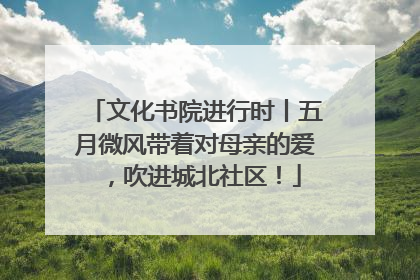 文化书院进行时丨五月微风带着对母亲的爱，吹进城北社区！