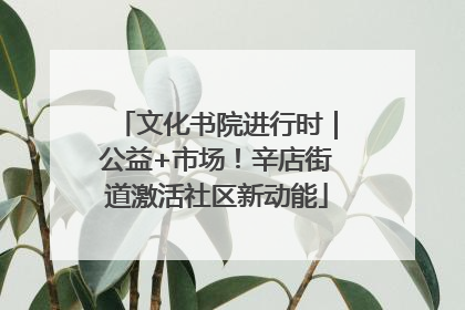 文化书院进行时｜公益+市场！辛店街道激活社区新动能