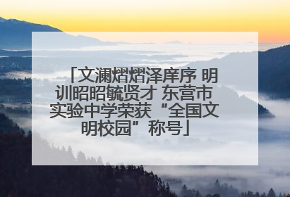 文澜熠熠泽庠序 明训昭昭毓贤才 东营市实验中学荣获“全国文明校园”称号