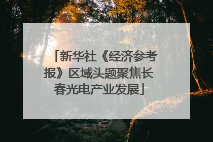 新华社《经济参考报》区域头题聚焦长春光电产业发展