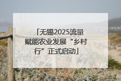 无锡2025流量赋能农业发展“乡村行”正式启动