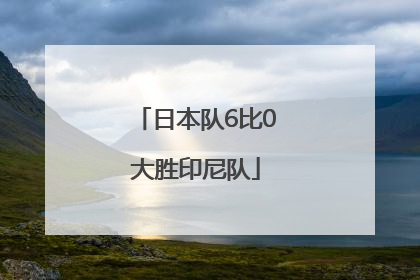 日本队6比0大胜印尼队
