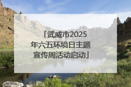 武威市2025年六五环境日主题宣传周活动启动