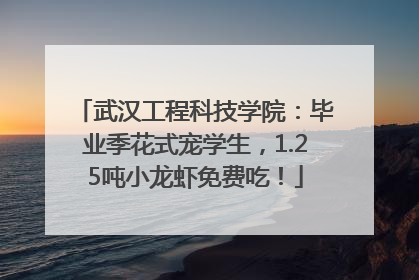 武汉工程科技学院：毕业季花式宠学生，1.25吨小龙虾免费吃！