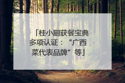 桂小厨获餐宝典多项认证：“广西菜代表品牌”等