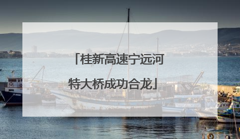 桂新高速宁远河特大桥成功合龙