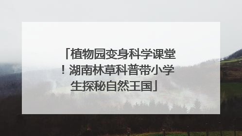 植物园变身科学课堂！湖南林草科普带小学生探秘自然王国