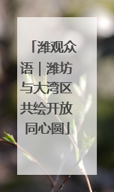 潍观众语｜潍坊与大湾区共绘开放同心圆