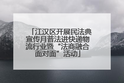 江汉区开展民法典宣传月普法进快递物流行业暨“法商融合面对面”活动