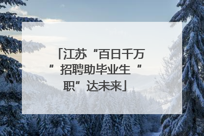 江苏“百日千万”招聘助毕业生“职”达未来