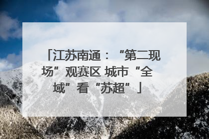 江苏南通：“第二现场”观赛区 城市“全域”看“苏超”