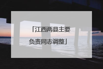 江西两县主要负责同志调整