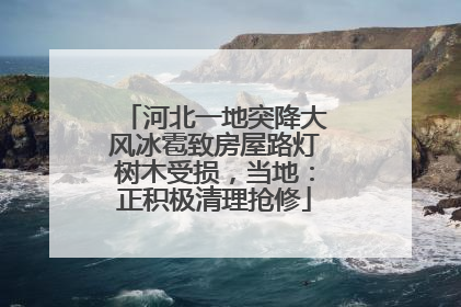 河北一地突降大风冰雹致房屋路灯树木受损，当地：正积极清理抢修