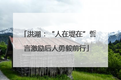 洪湖：“人在堤在”誓言激励后人勇毅前行