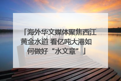 海外华文媒体聚焦西江黄金水道 看亿吨大港如何做好“水文章”