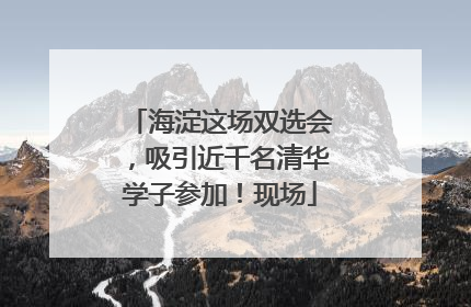 海淀这场双选会，吸引近千名清华学子参加！现场