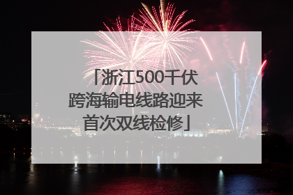 浙江500千伏跨海输电线路迎来首次双线检修